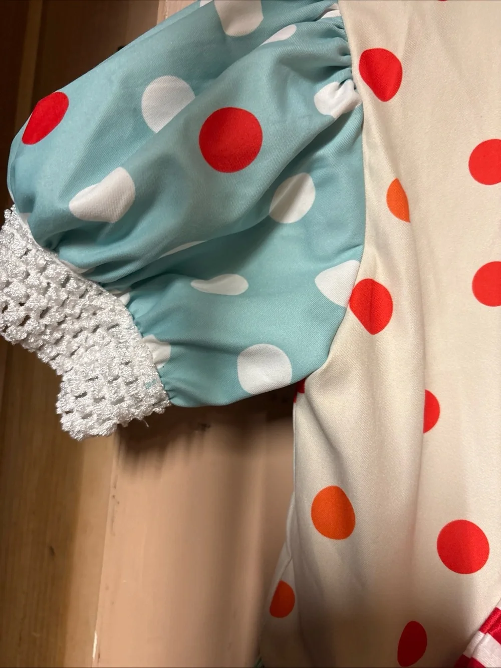 Joketiger Girls Size 8 Short Sleeve Dress Halloween Christmas Polka Dots Party